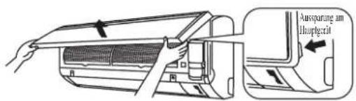 DAIKIN RXN60MV1B - Öffnen der Frontplatte. - 1