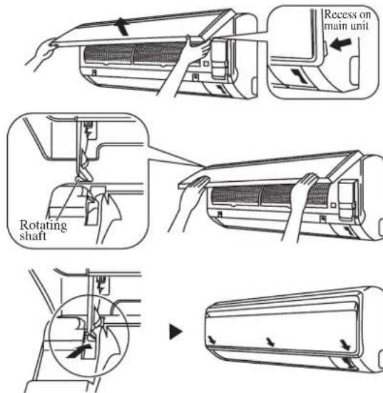 DAIKIN RXN60MV1B - Attach the front panel. - 1