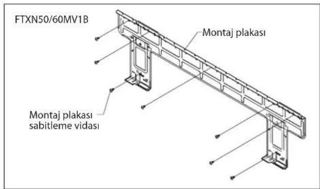 DAIKIN RXN60MV1B - Montaj Levhasının Monte Edilmesi - 2