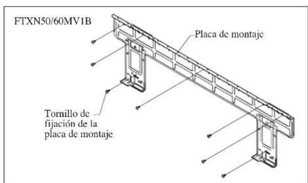 DAIKIN RXN60MV1B - Montaje De La Placa De Instalación - 2
