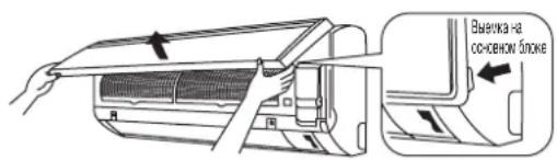 DAIKIN RXN60MV1B - Откройте лицевую панель. - 1