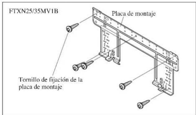 DAIKIN RXN60MV1B - Montaje De La Placa De Instalación - 1
