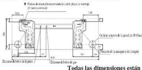 DAIKIN RXN60MV1B9 - Medidas Y Espacios De Retención De Placa De Montaje Recomendados - 2