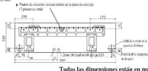 DAIKIN RXN60MV1B9 - Medidas Y Espacios De Retención De Placa De Montaje Recomendados - 3