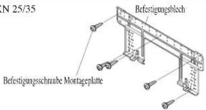 DAIKIN RXN60MV1B9 - Montage der Installations-halterungsplatte - 1