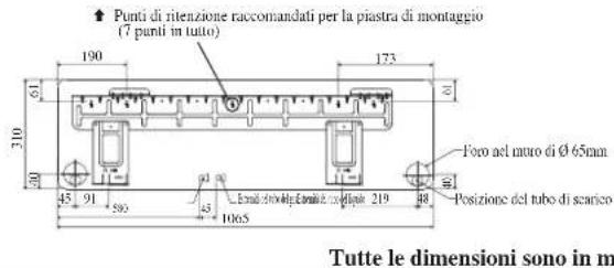 DAIKIN RXN50MV1B9 - Punti Di Fissaggio Della Piastra Di Montaggio E Dimensioni Raccomandate - 3