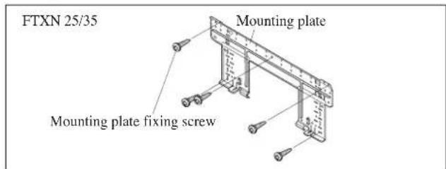 DAIKIN RXN50MV1B9 - Mounting Installation Plate - 1