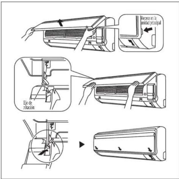 DAIKIN RXN50MV1B9 - Instale el panel frontal. - 1