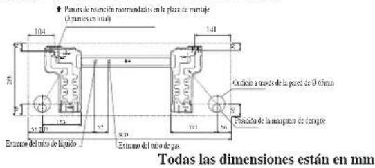 DAIKIN RXN50MV1B9 - Medidas Y Espacios De Retención De Placa De Montaje Recomendados - 2