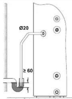 DAIKIN EKHH2E200BAV33 - Anschluss des Kondenswasserablaufs - 1