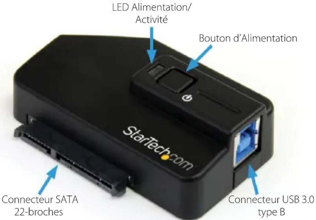StarTech.com USB3S2SATA - Vue Avant - 1