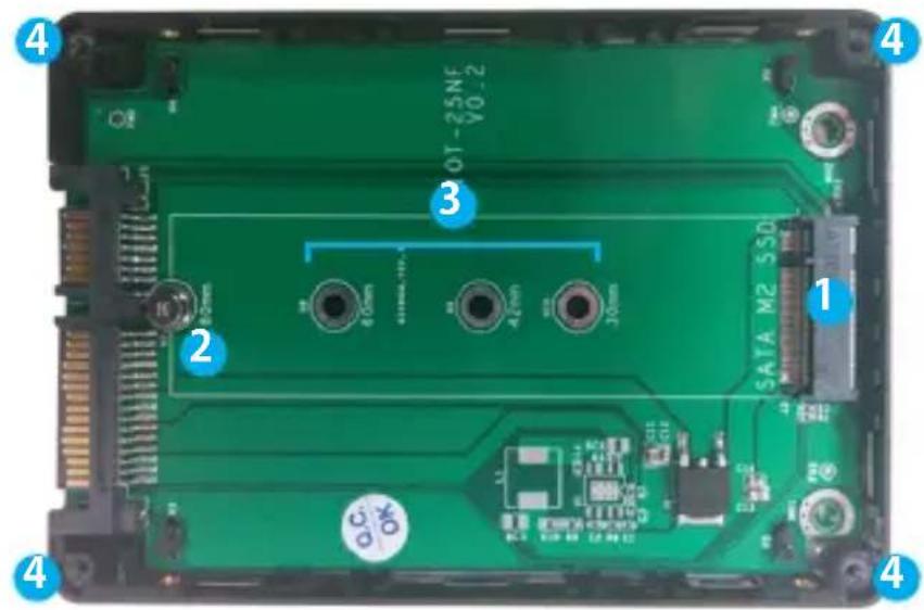 StarTech.com SAT2M2NGFF25 - アダプタを開いた状態 - 1