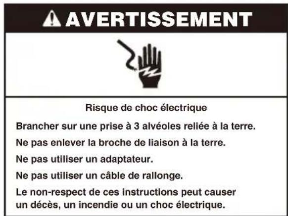 WHIRLPOOL WHAW-241IN - Cordon d'Alimentation Électrique - Tous les Modèles - 1