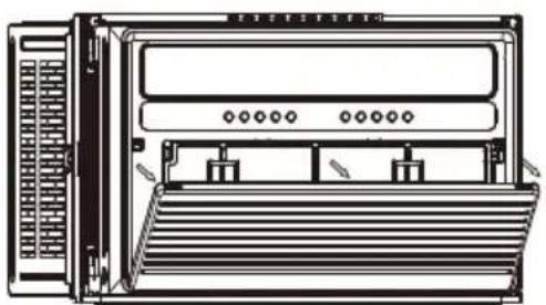 WHIRLPOOL WHAW-151IN - Retirada del Filtro de Aire - 1