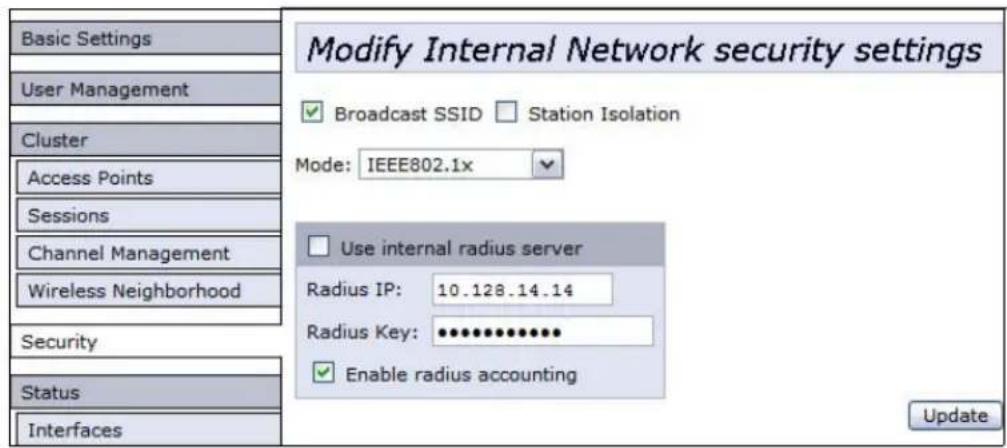 ZEBRA 9160 G2 - B.9 Configuration d'un serveur RADIUS externe pour reconnaître la 9160 G2 - 2