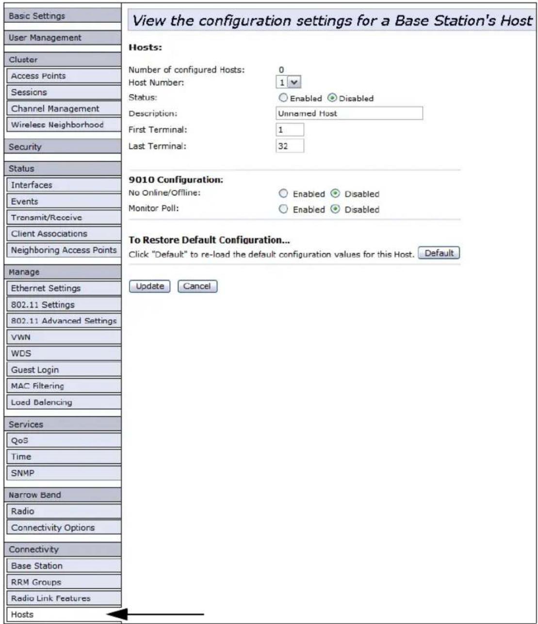 ZEBRA 9160 G2 - Menu Hosts (Hôtes) - 1