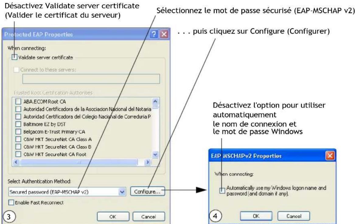 ZEBRA 9160 G2 - B.6.1 Client IEEE 802.1x utilisant EAP/PEAP - 4