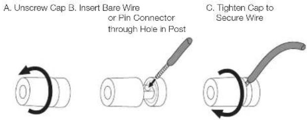 JBL 4309 - Using Bare Wire or Pin Connectors: - 1