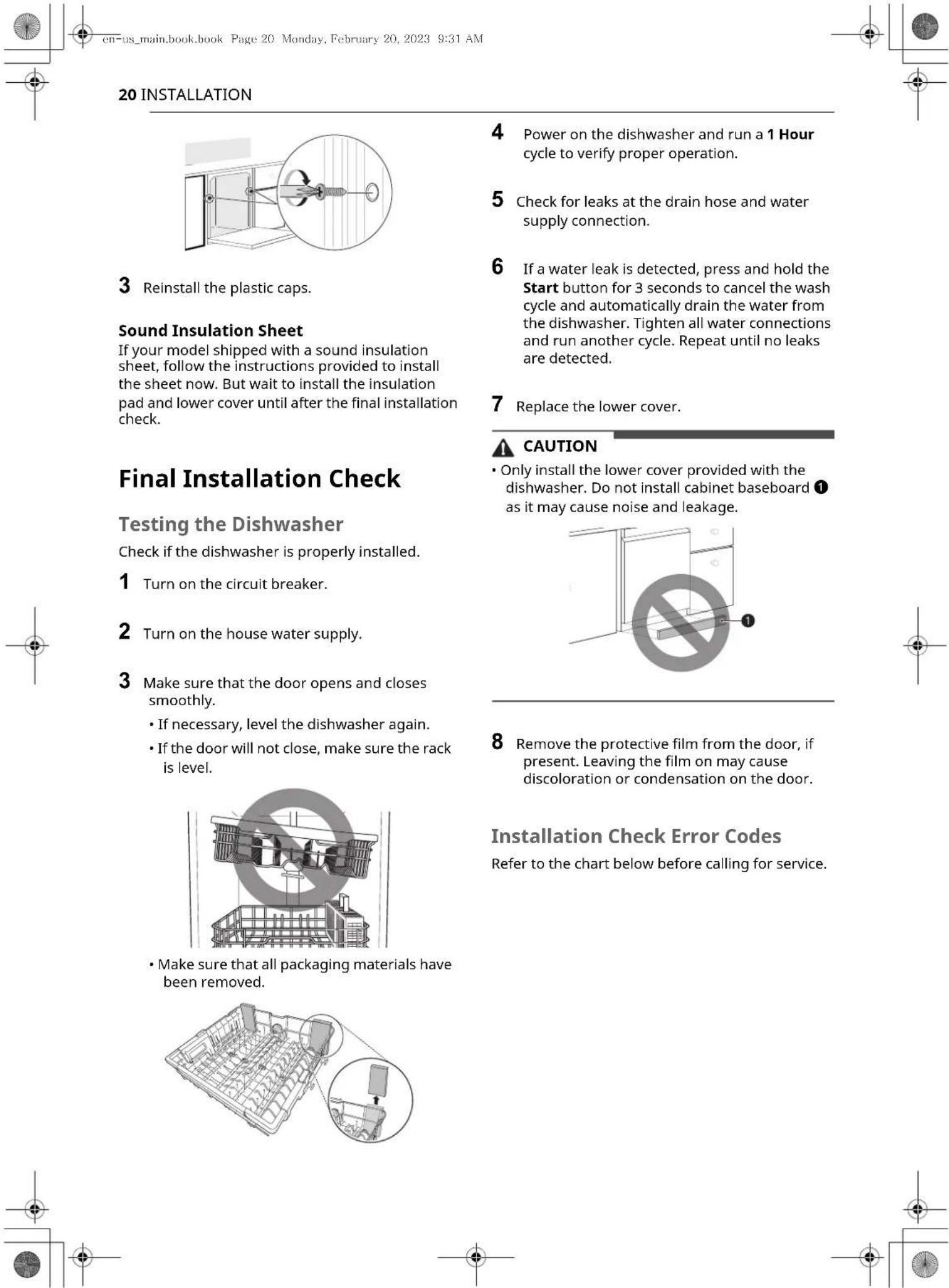 SIGNATURE SKSDW2411T - Securing Dishwasher to Cabinet Frame - 6