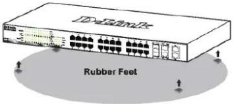 D-LINK DGS-1210-28P - Установка на стол или поверхность - 1