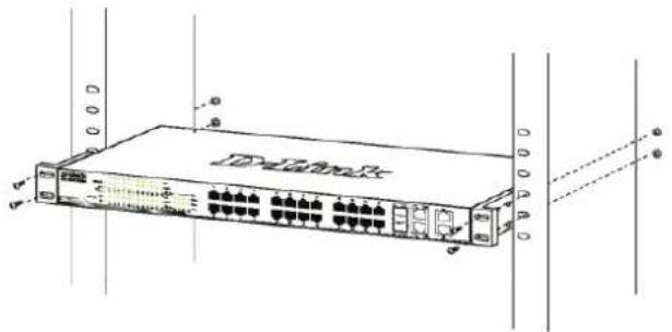 D-LINK DGS-1210-28P - ラックに設置するとき - 2