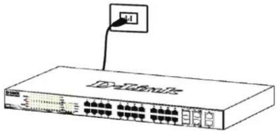 D-LINK DGS-1210-28P - Fase 3 – Collegamento del cavo di alimentazione CA - 1