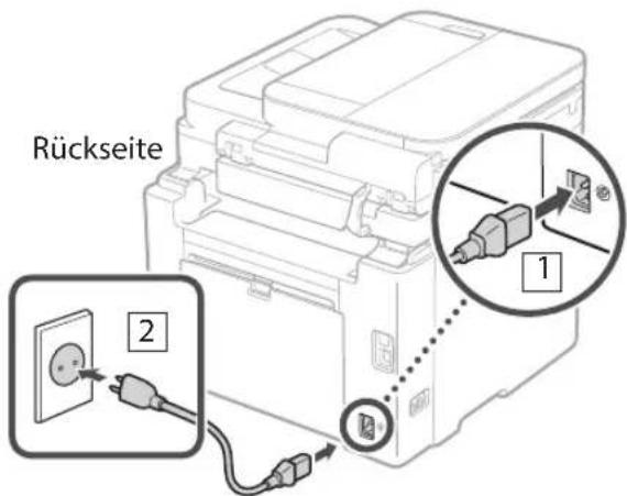 CANON i-SENSYS MF287dw - Anschließen des Netzkabels - 1