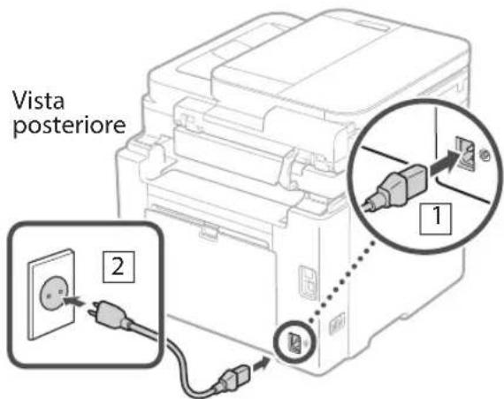 CANON i-SENSYS MF287dw - Collegamento del cavo di alimentazione - 1