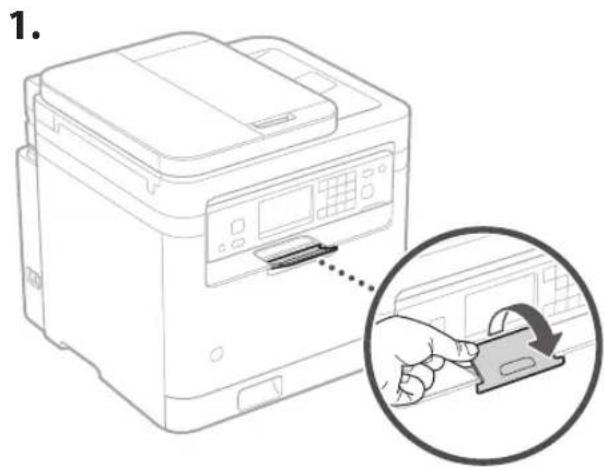 CANON i-SENSYS MF287dw - Paperin pysäyttimen ja ohjauspaneelin asentaminen - 1