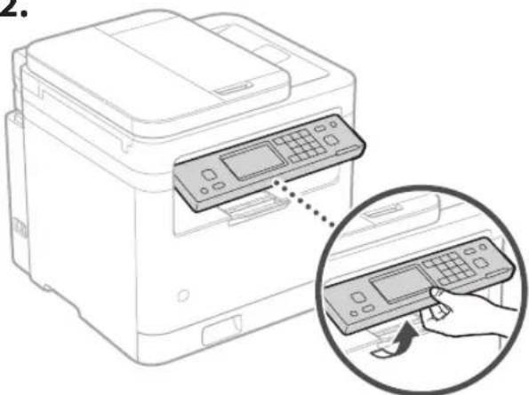 CANON i-SENSYS MF287dw - Configurar o batente de papel e o Painel de controle - 10