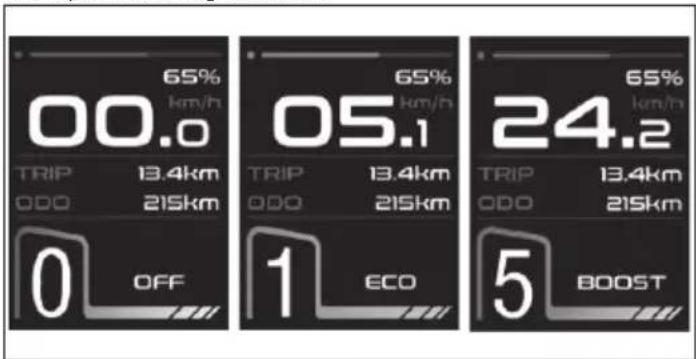 SHARP BK-RS08EB - Ondersteuningsniveau van de trapondersteuning - 1