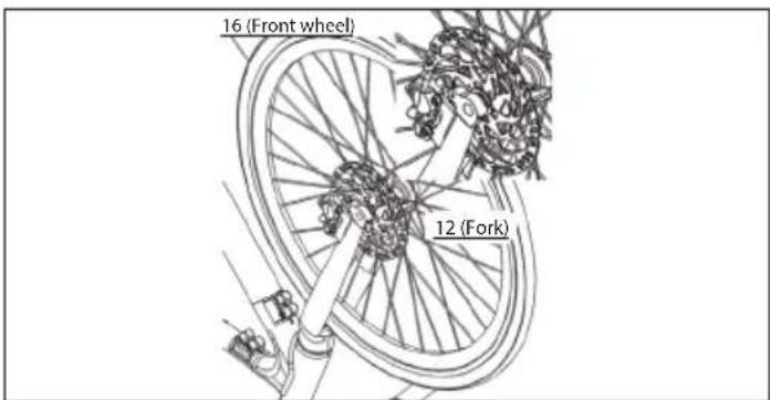 SHARP BK-RS08EB - STEP 4: Install the front wheel - 3