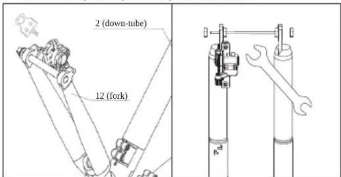 SHARP BK-RS08EB - СТЪПКА 4: Инсталирайте предното колело - 1