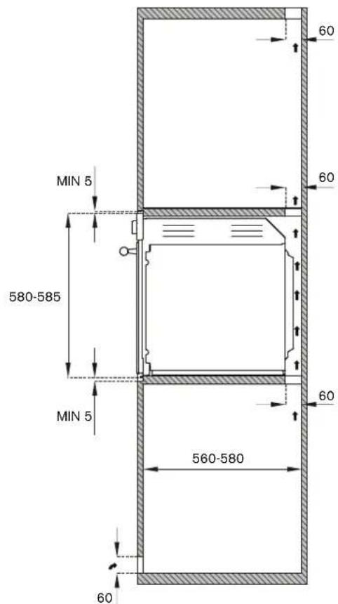 LA GERMANIA F6011LAGPSNE - INSTALLING THE OVEN IN A TALL APPLIANCE HOUSING - 2