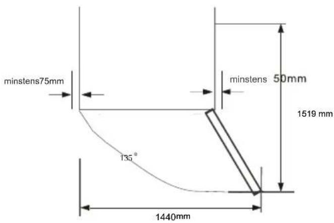 Exquisit GS608-NF-H-040EI - Benodigde ruimte - 2