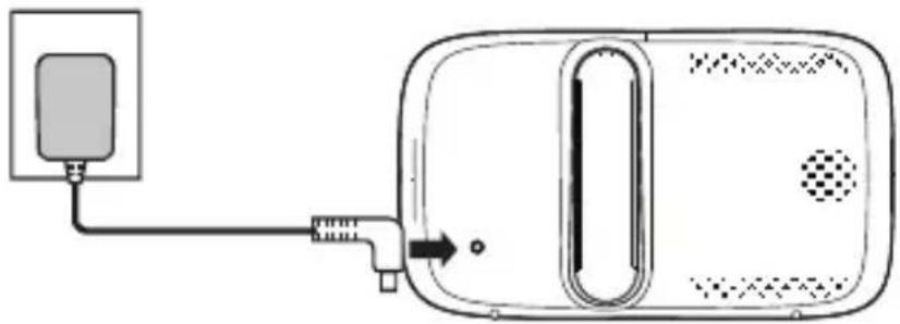MOTOROLA VM75 - Collegamento dell'alimentatore per l'unità genitore - 1