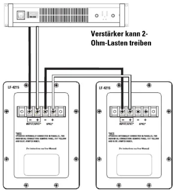 QSC SC-443 - Paralleler Anschluss des zweiten SB-5218 - 1