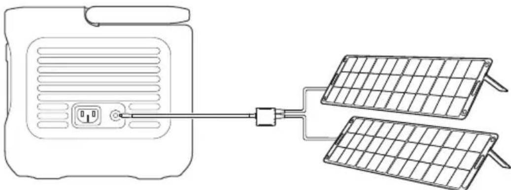 Jackery Explorer 600 Plus - Charging via Solar Panel - 2