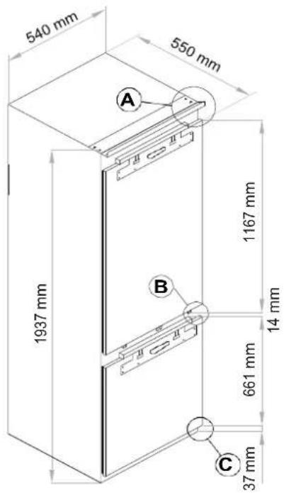 Pando PFBI L COMBI - INSTALLATION INSTRUCTIONS AND DIMENSIONS - 2