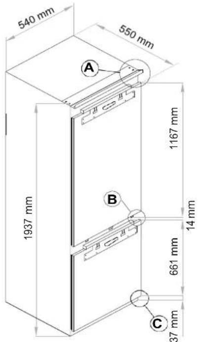 Pando PFBI L COMBI - INSTRUCTIONS D'INSTALLATION ET DIMENSIONS - 2