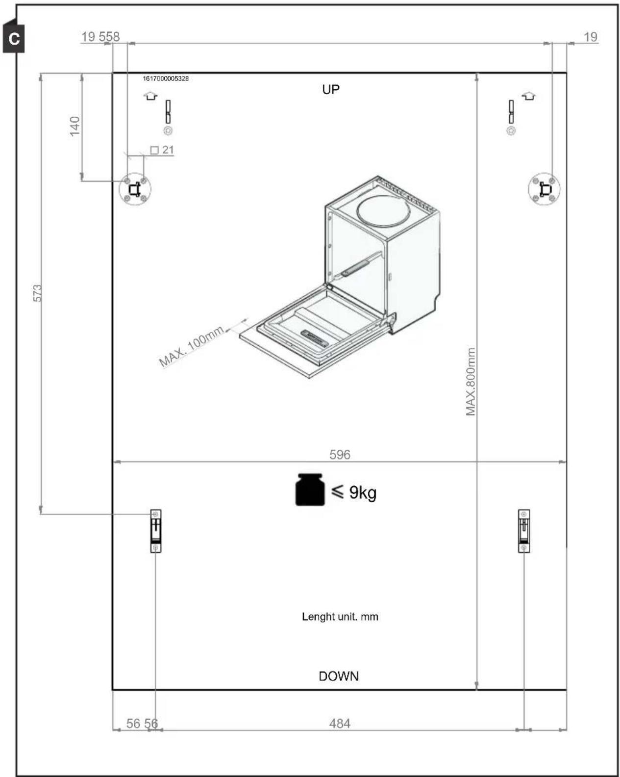 Pando PLB-7161 - Modè le encastré - 1