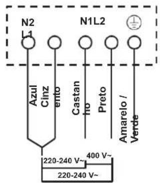 Pando PI-3211 - Ligação da placa de alimentação eléctrica - 2