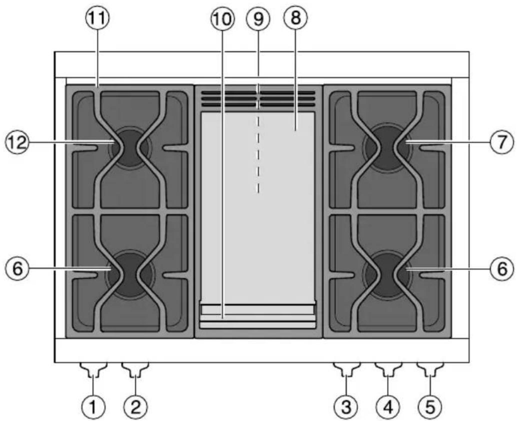 MIELE HR 1134-1 G - Surface de cuisson - 1