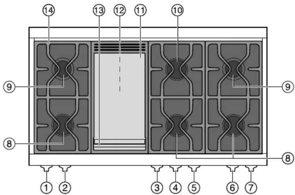 MIELE HR 1134-1 G - Surface de cuisson - 1