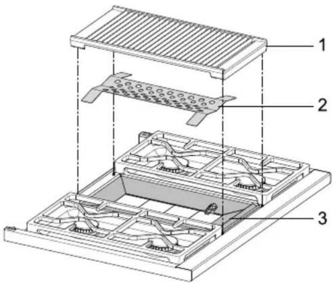 MIELE HR 1134-1 G - Assemblage du grill - 3