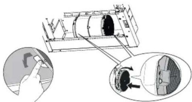 BEKO HNT61310WH - Αντικατάσταση των φίλτρων άνθρακα - 1
