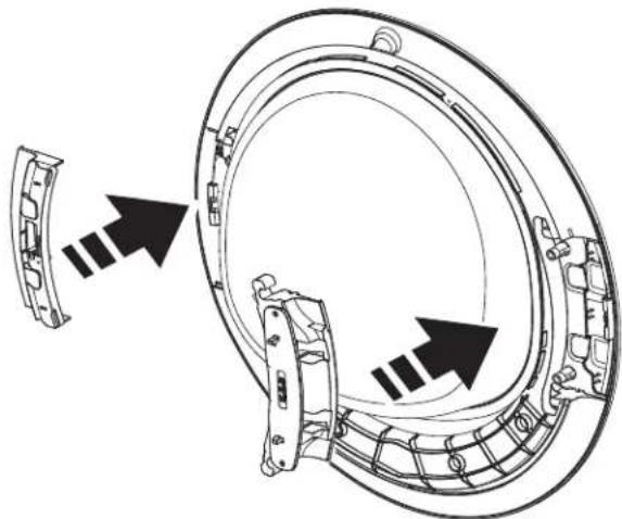 GE PFD95ESPWDS - ③ REMOVE, ROTATE AND REPLACE THE HANDLE AND HINGE INTO THE OPPOSITE SIDES - 3