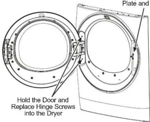 GE PFD95ESPWDS - ⑤ REPLACE THE STRIKE PLATE AND DOOR ASSEMBLY - 1