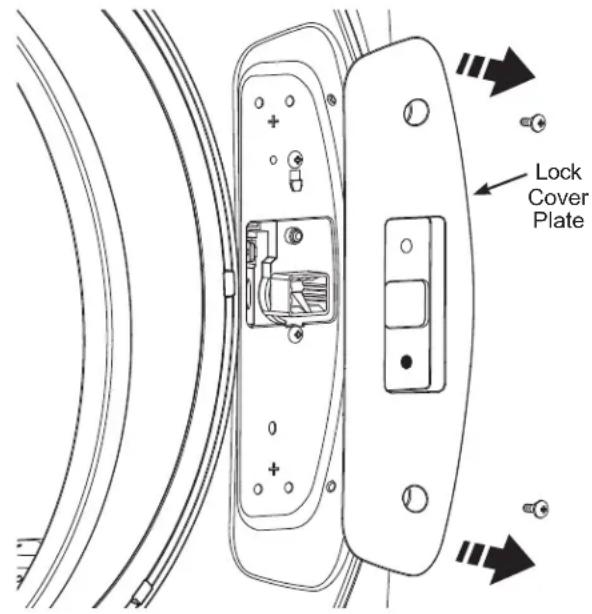 GE PFW955SPWDS - 7REMOVE LOCK ASSEMBLY AND INSTALL ON OPPOSITE SIDE OF WASHER - 1