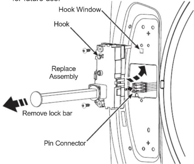 GE PFW955SPWDS - REMOVE LOCK ASSEMBLY AND INSTALL ON OPPOSITE SIDE OF WASHER (CONTINUED) - 2